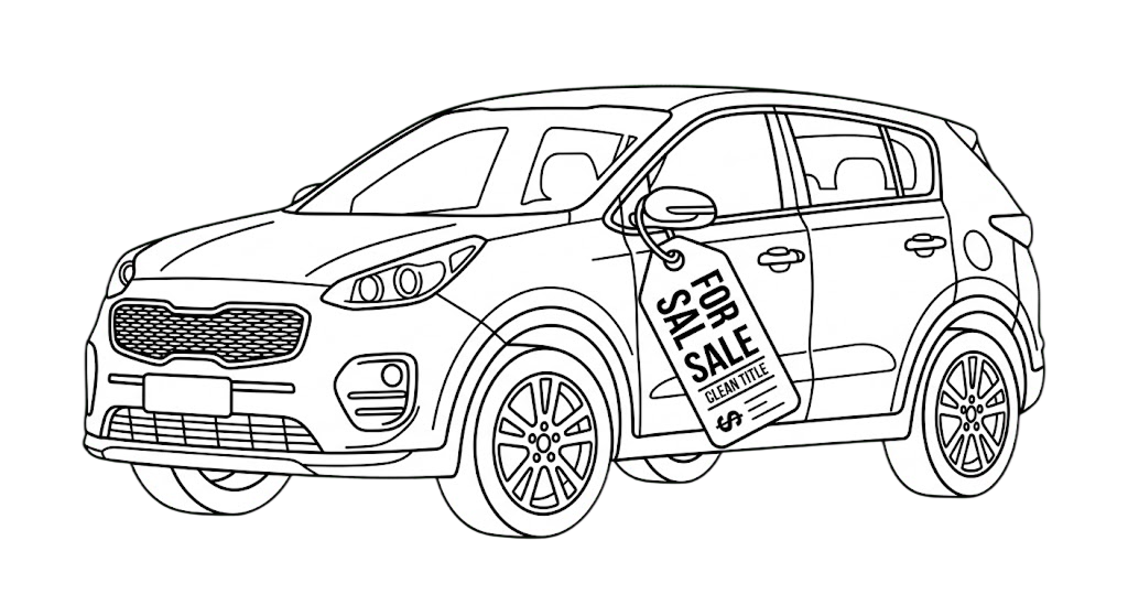 中古車販売のイラスト